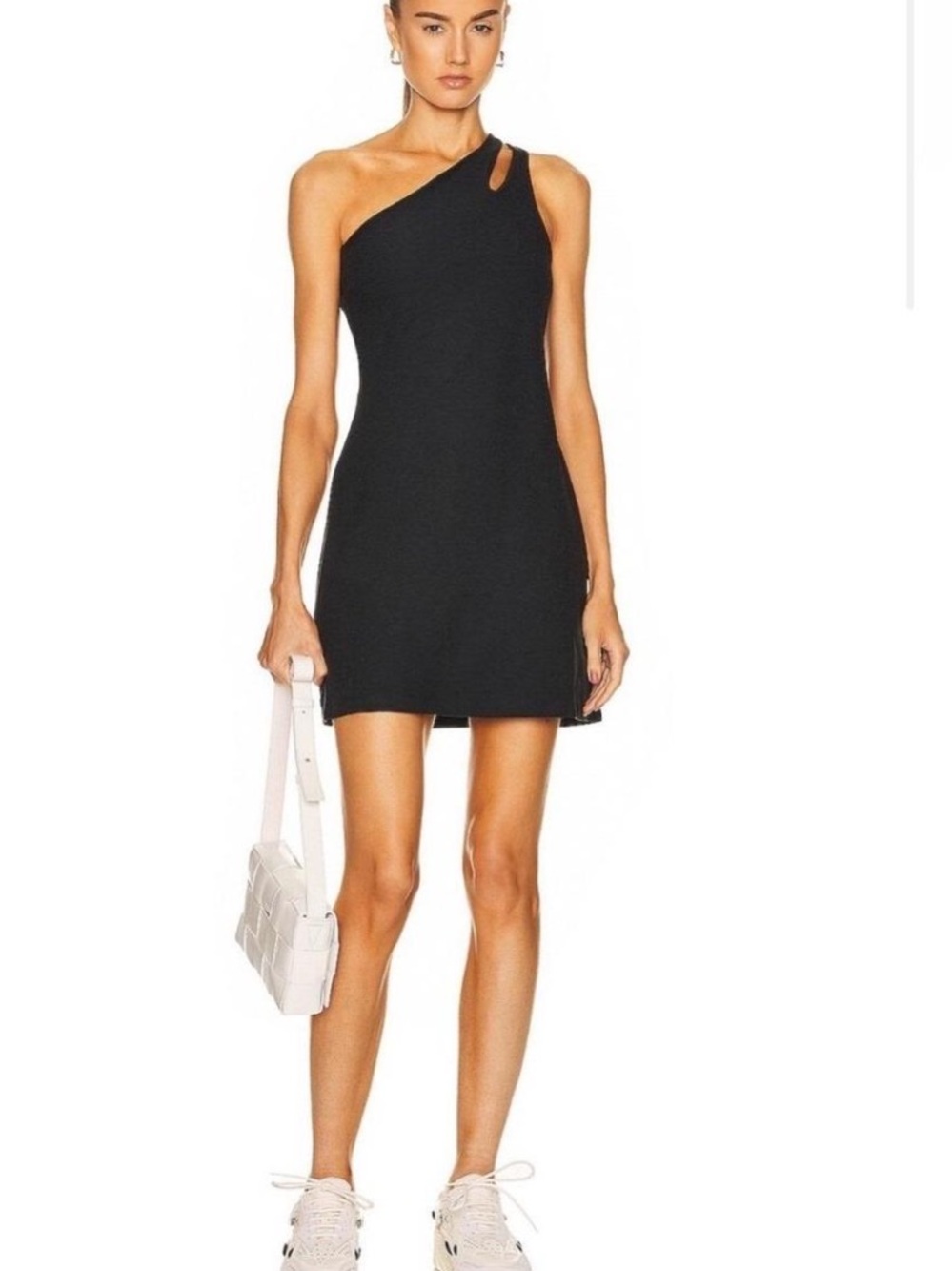 Beyond Yoga Black One-Shoulder Mini Dress